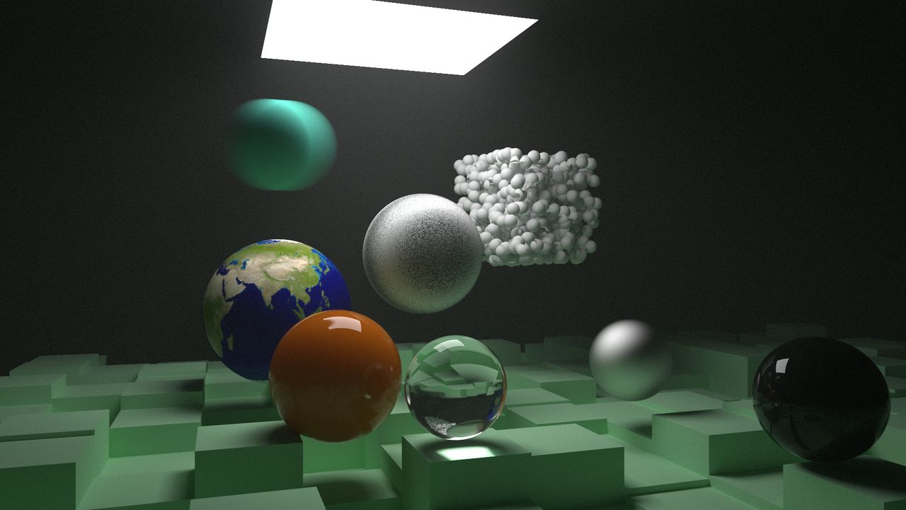 Ray-traced render produced by the Rust ray tracer